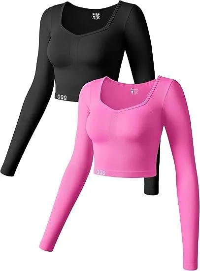SEALED SIZE L: OQQ Women 2 Piece Crop Tops thumbnail