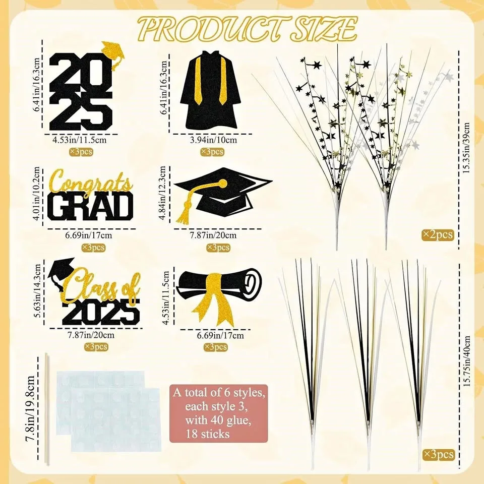 Graduation Decorations Class of 2025 23pcs thumbnail