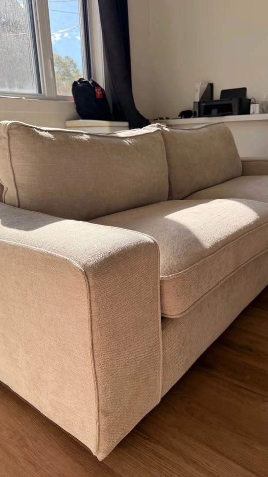 Upholstered 2 seater sofa with wide armrests, 94.8"x34.8" - photo 3