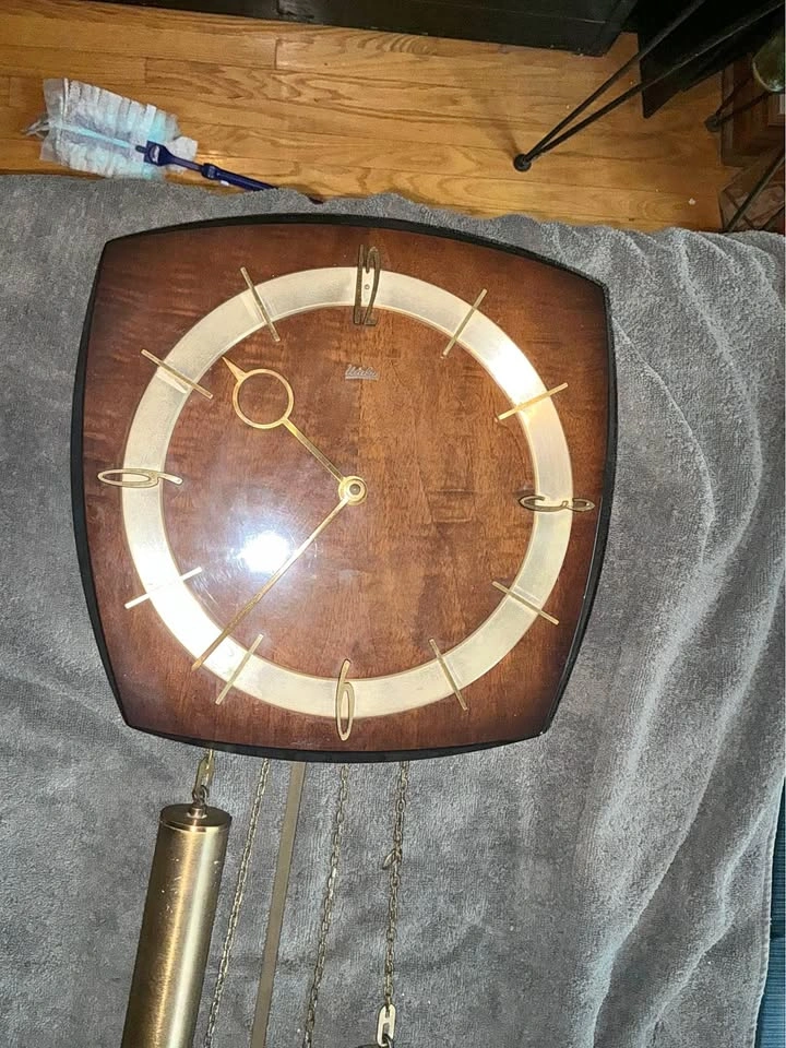Welby mid-century modern German wall clock, 1950s-1960s