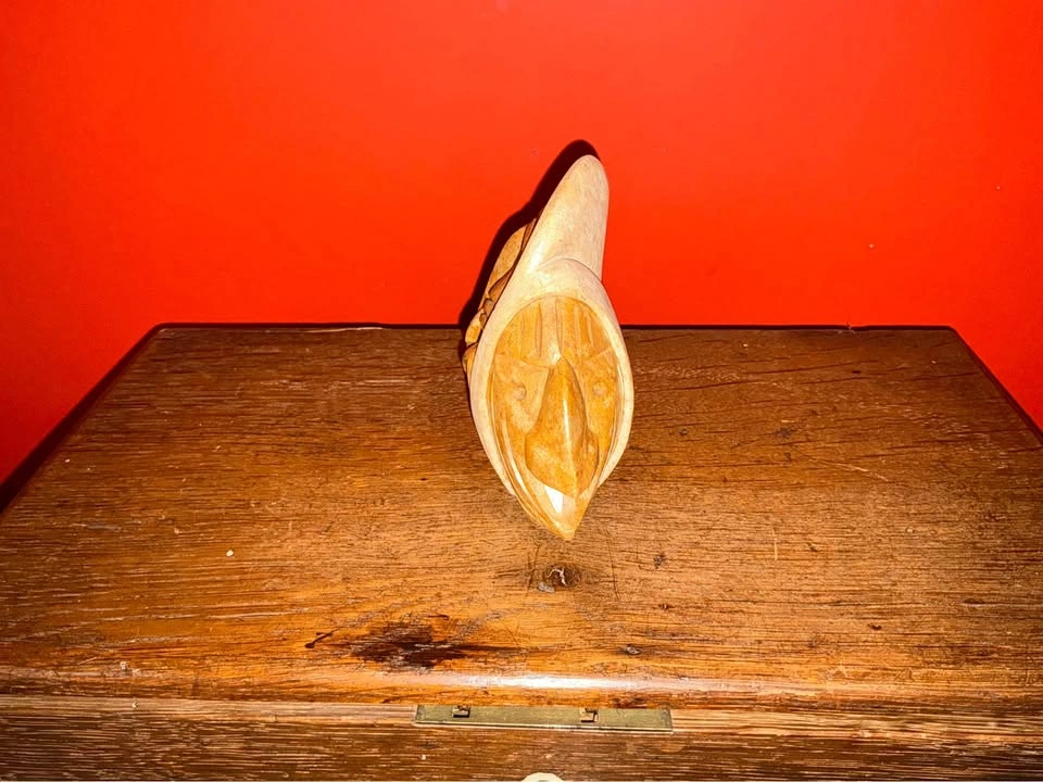 Vintage Abstract Soapstone Fish Sculpture - photo 2