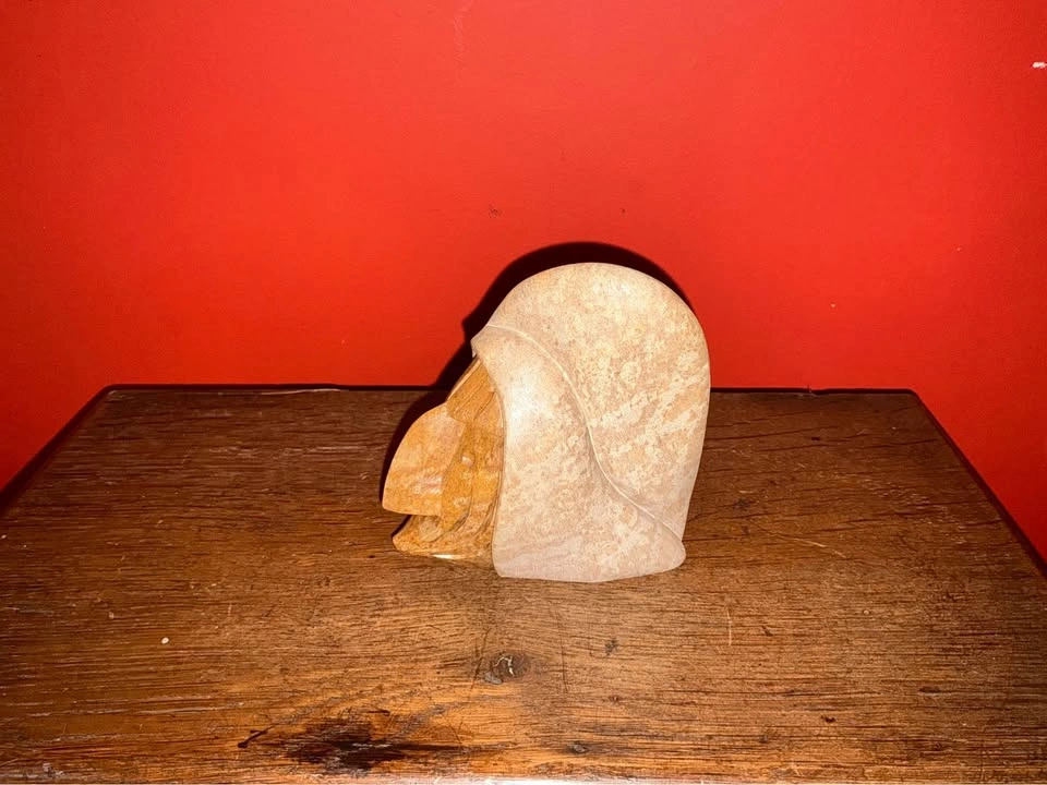 Vintage Abstract Soapstone Fish Sculpture - photo 3