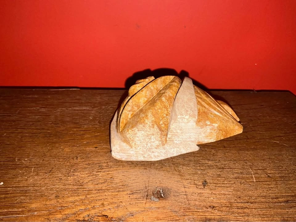 Vintage Abstract Soapstone Fish Sculpture - photo 5