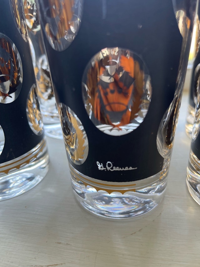 J. Reeves Crown Drinking Glasses - photo 3