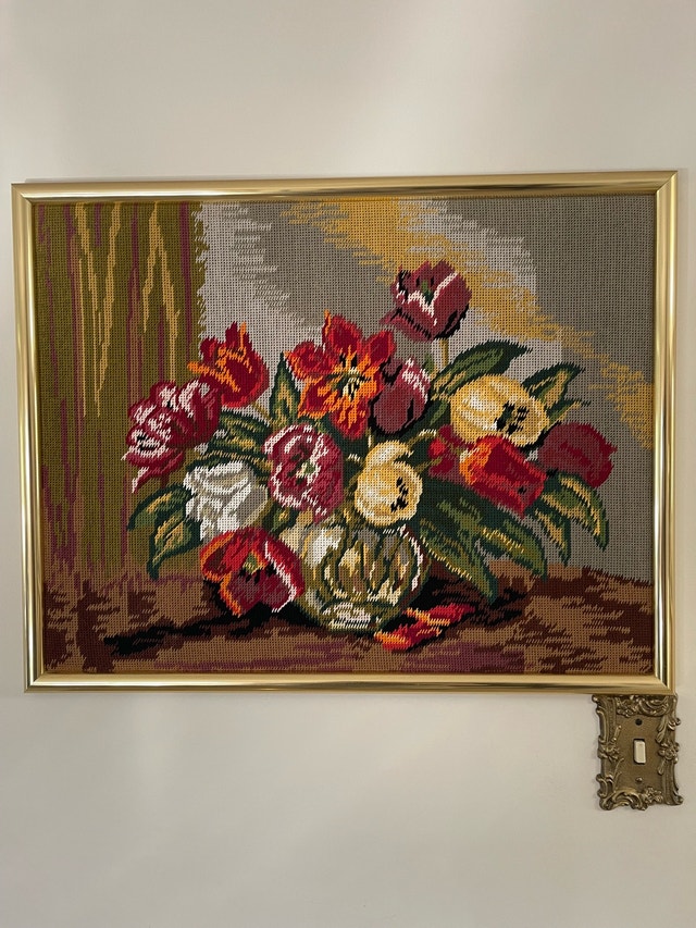 Framed Needlepoint Art