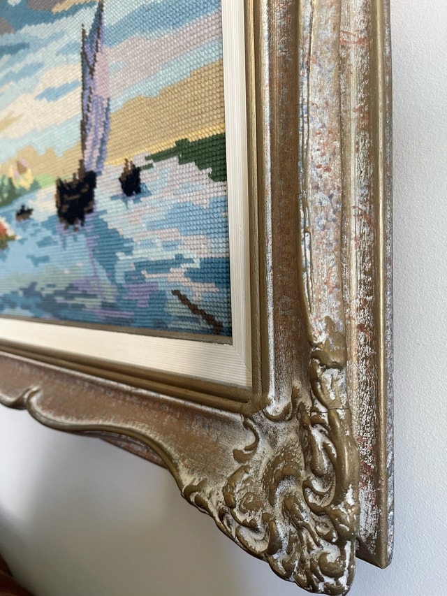Needle point art, framed. - photo 2