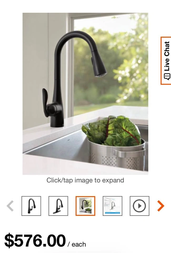 Moen black kitchen faucet