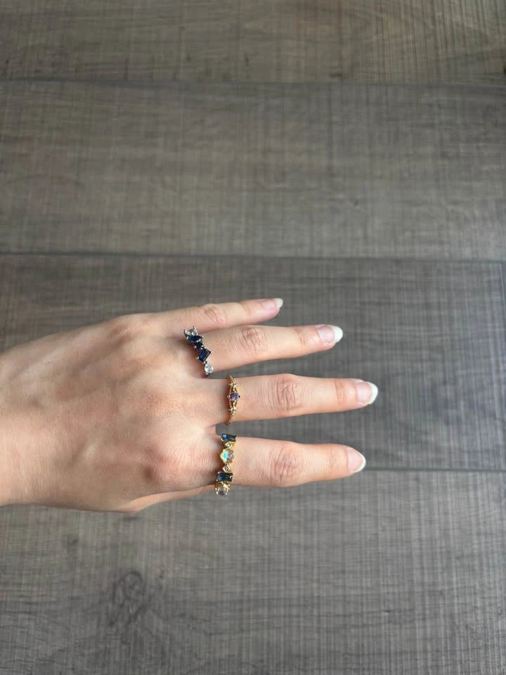 925 Sterling Silver Rings – Adjustable & Size 6.5-7