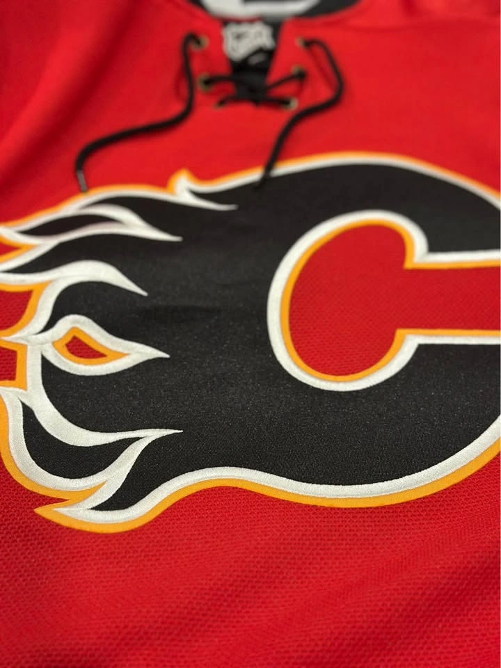 Signed Michael Cammalleri Calgary Flames Reebok NHL Jersey L - photo 5