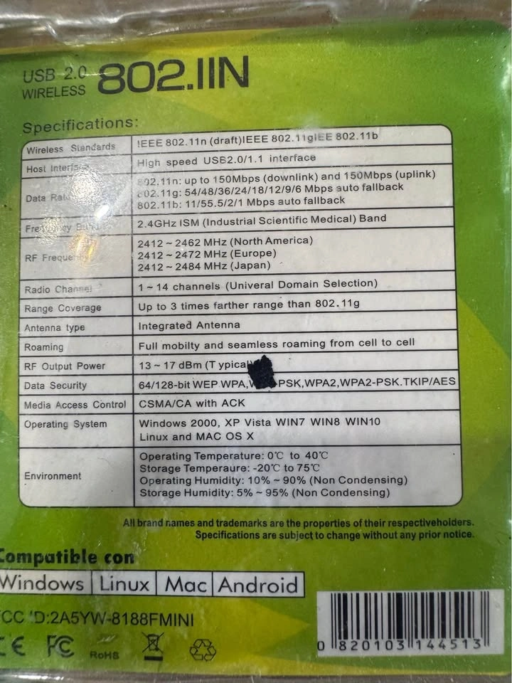QR Computers Inc. 802.11N USB 2.0 Wireless Adapter (2) - photo 3