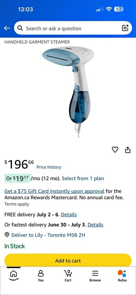 Conair ExtremeSteam Fabric Steamer GS23XCPC