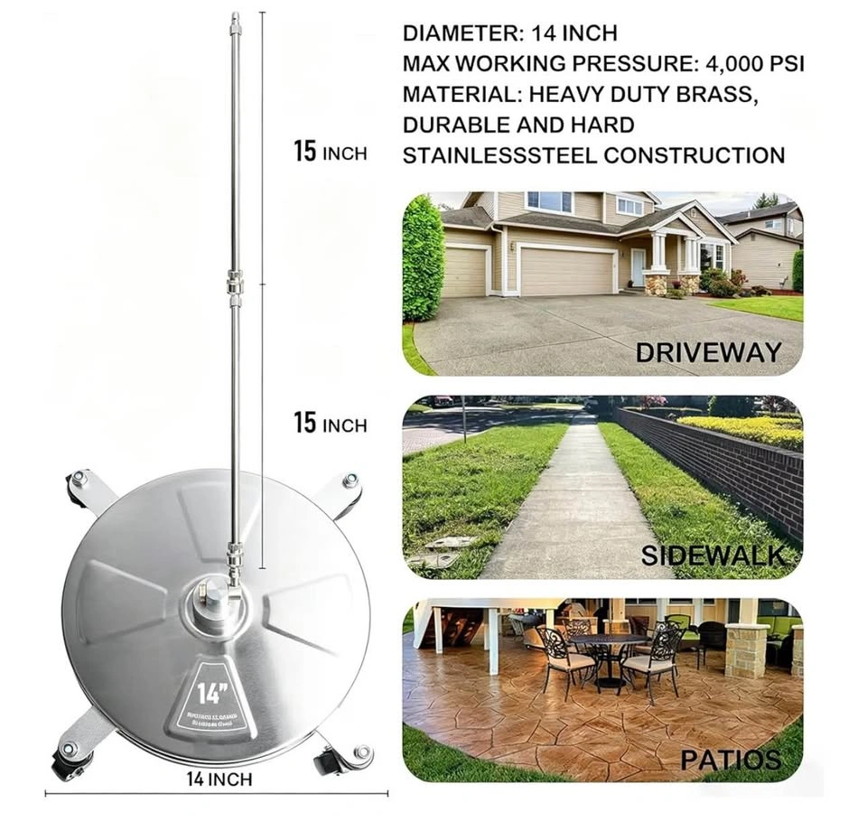 Hourleey 14" Pressure Washer Surface Cleaner - photo 3