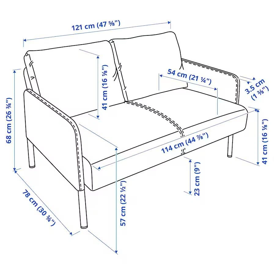 IKEA GLOSTAD Loveseat - photo 2