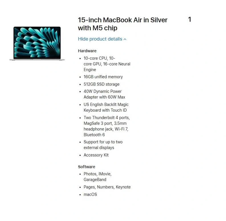 Brand new 15” MacBook Air M5 - photo 5