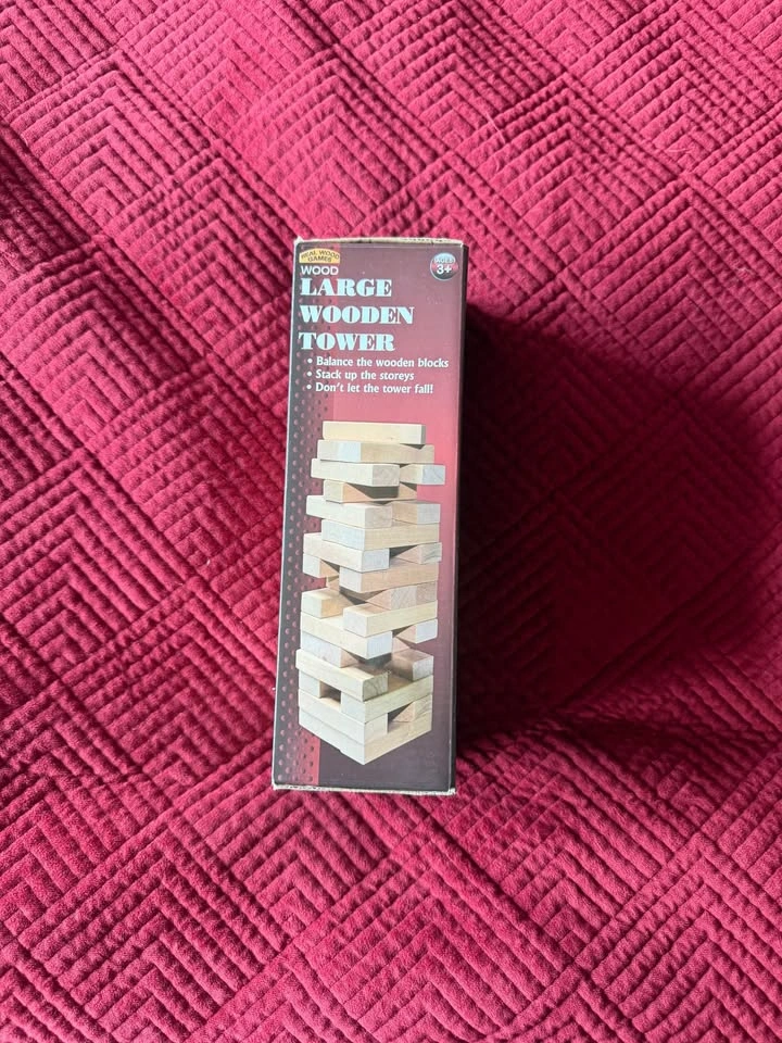 Real Wood Games Wooden Tower Blocks Approx 3 Inches By 1.5 Inche - photo 2