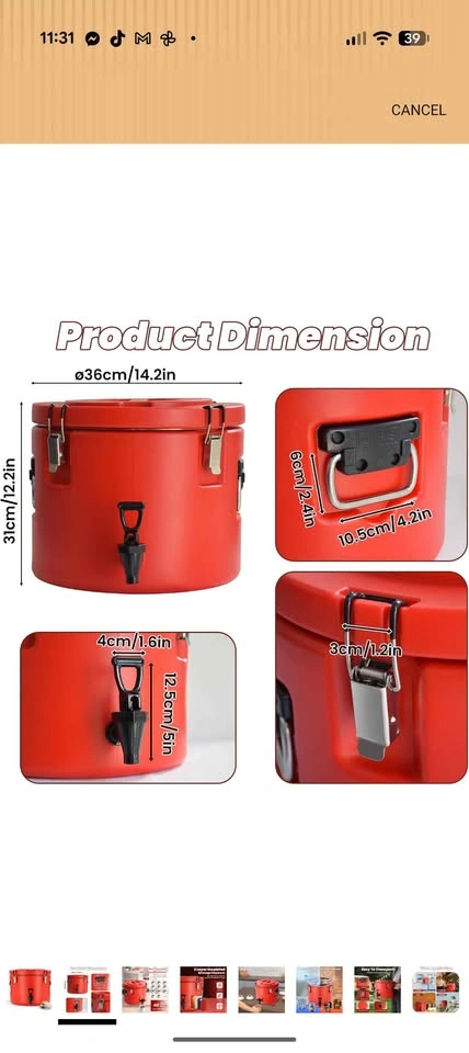 20L/5 Gallon Insulated Beverage Dispenser - photo 3