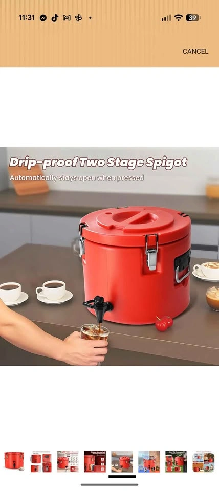 20L/5 Gallon Insulated Beverage Dispenser - photo 4