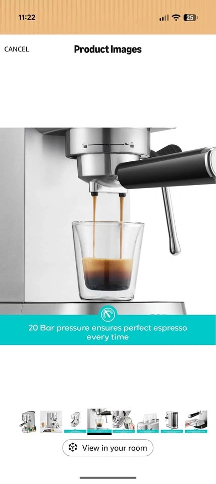 CASABREWS Espresso Machine 20 Bar with Milk Frother - photo 4