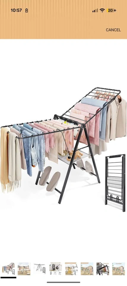 APEXCHASER Ultra Thin Foldable Clothes Drying Rack - photo 2