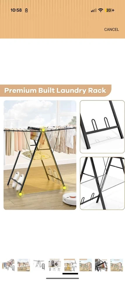 APEXCHASER Ultra Thin Foldable Clothes Drying Rack - photo 4