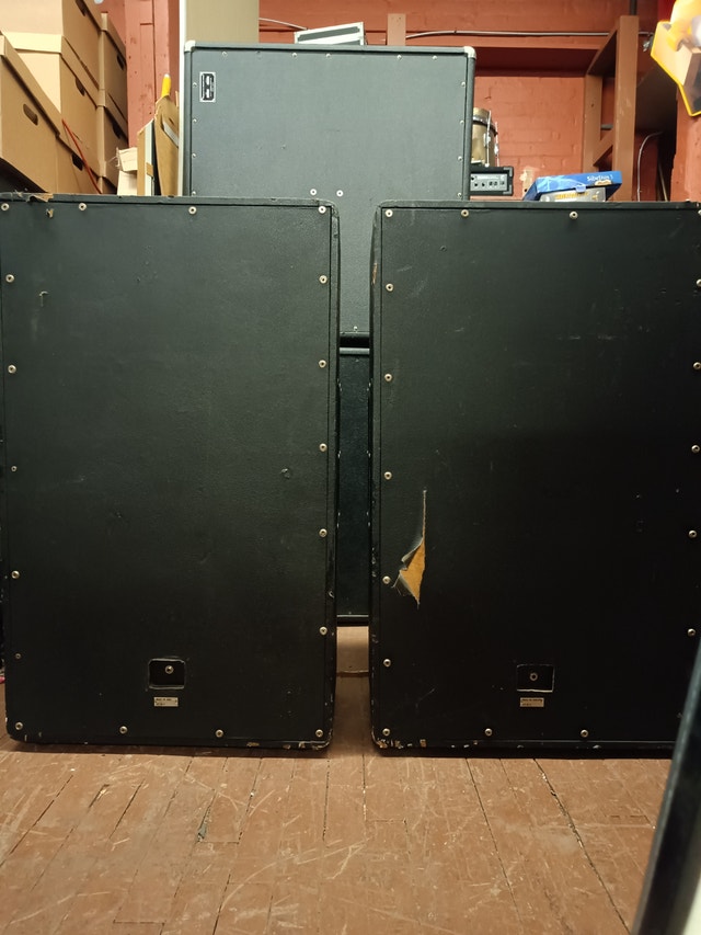 2 Marshall 2097 P.A. 8x8 Red Rola Celestion Speaker Cabinet Pair - photo 4