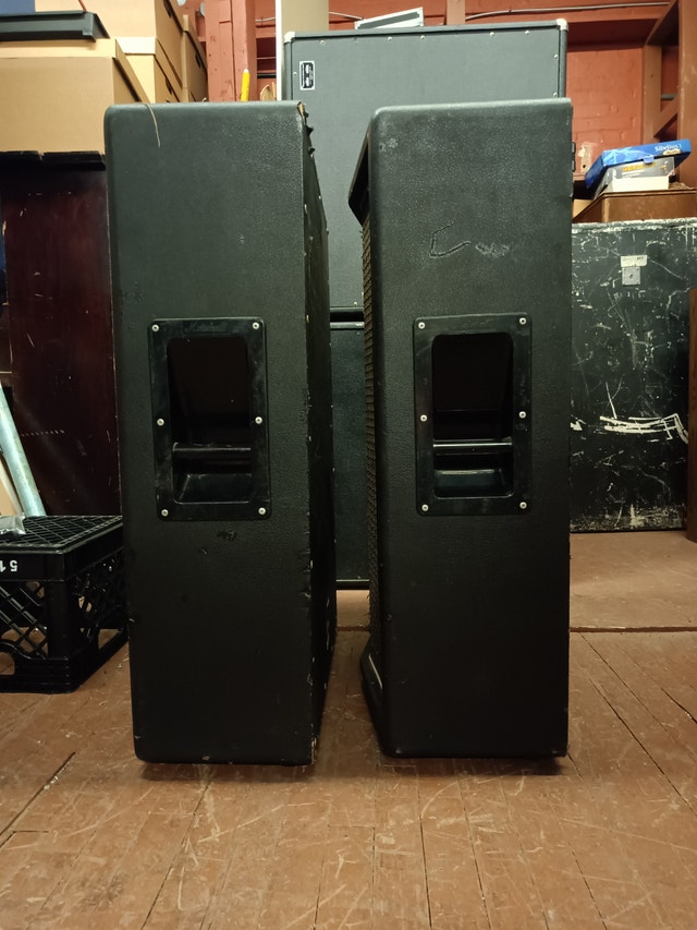 2 Marshall 2097 P.A. 8x8 Red Rola Celestion Speaker Cabinet Pair - photo 5
