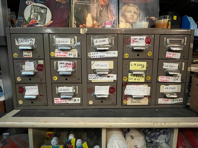 4 Workshop Heavy Metal Storage Drawers Parts Cabinet Organizer