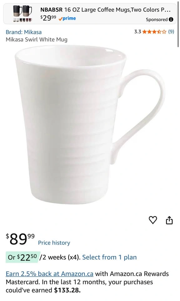 12 Bone China Mikasa Swirl Mugs - photo 5