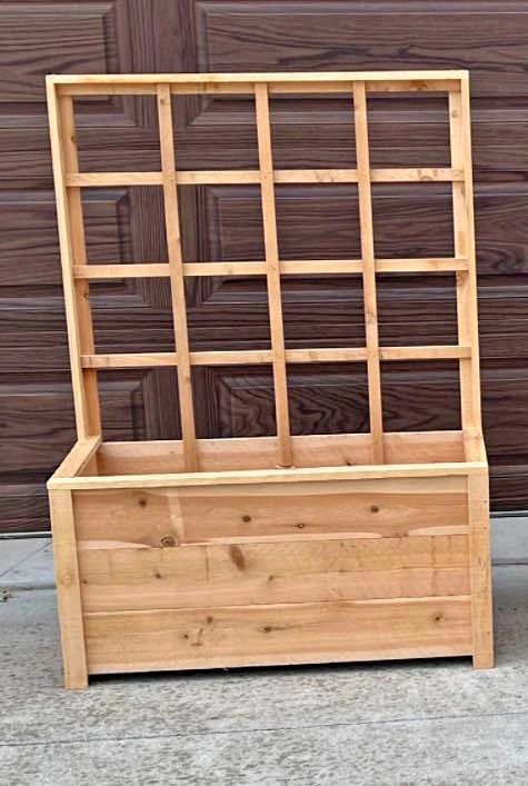 Rectangular trellis Cedar or Douglas fir planter
