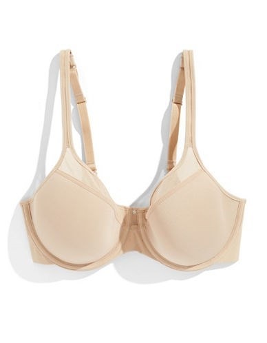 36D Bali 3439 Illusion Neckline Bra-NUDE