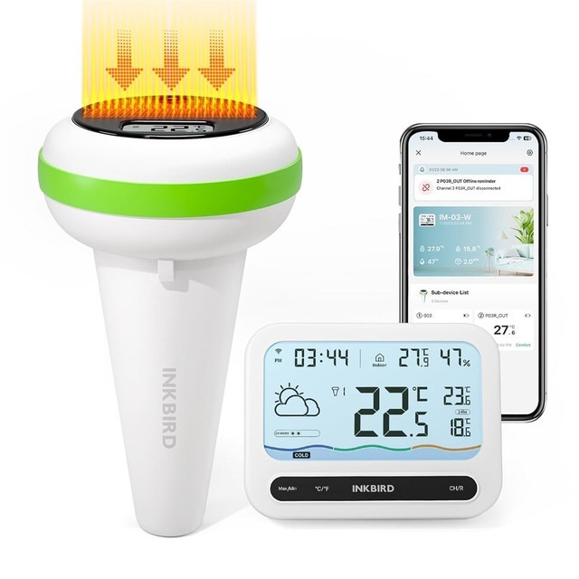 INKBIRD Solar WiFi Pool Thermometer Set