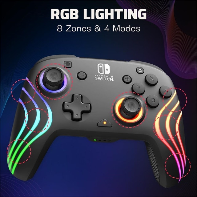 PDP Afterglow Wave Wireless RGB Gaming Controller - Nintendo Swi - photo 2
