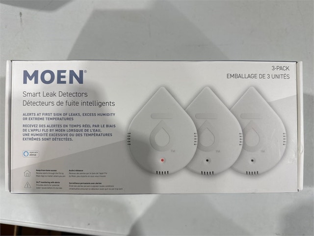 Moen 920-005 Flo Smart Water Leak Detector, White, 3-Pack - photo 3