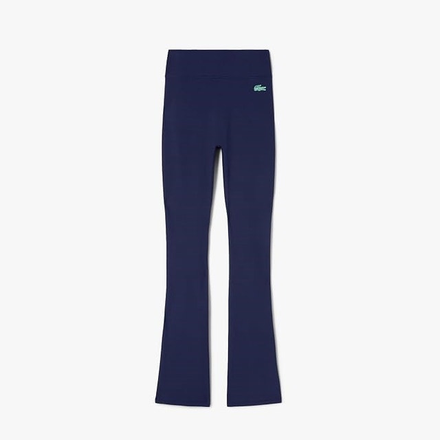 MED Women's Lacoste X Bandier Ribbed Flare Pants Navy - photo 3