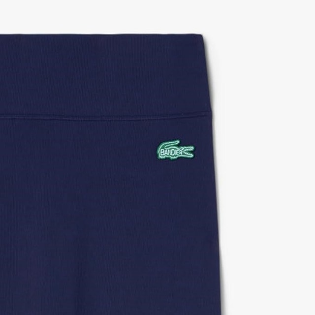 MED Women's Lacoste X Bandier Ribbed Flare Pants Navy - photo 4