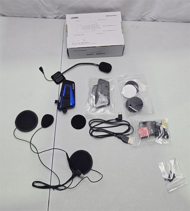 LEXIN Motorcycle Bluetooth Headset with Music Sharing, B4FM 10 R - photo 3