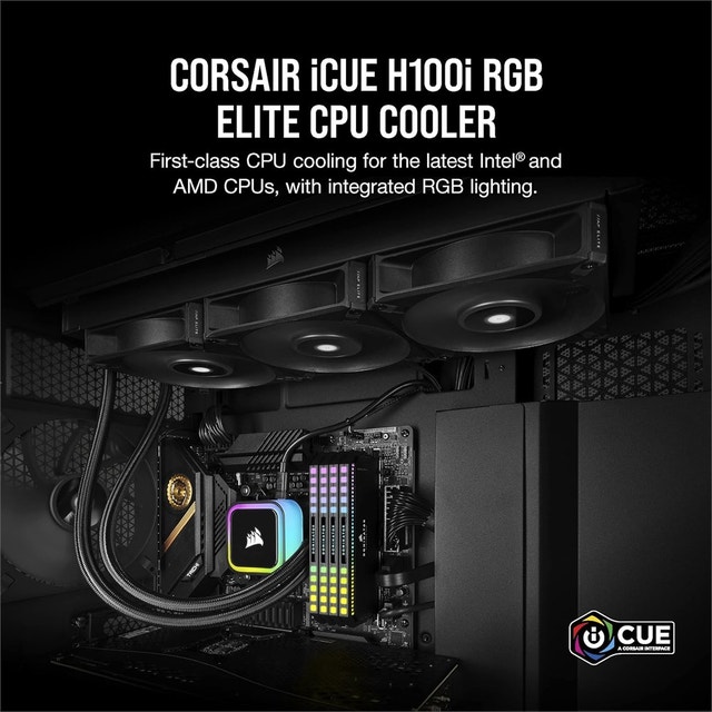 Corsair iCUE H100i RGB Elite Liquid CPU Cooler - photo 2