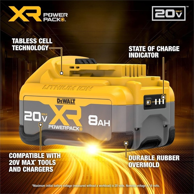 DeWalt 20V MAX XR Powerpack 8 AH Battery (DCB2108) - photo 2