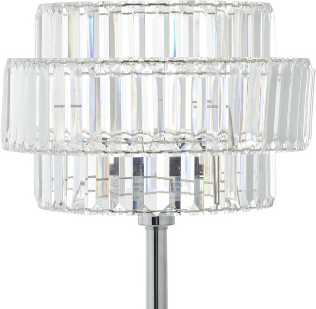30"H Deco 79 Metal Table Lamp with Crystal Embellishments - photo 3