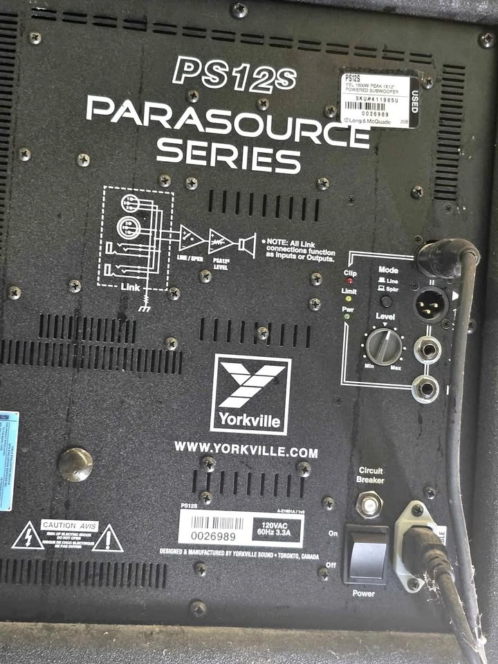 Yorkville PS12S Parasource Series Powered Subwoofer
