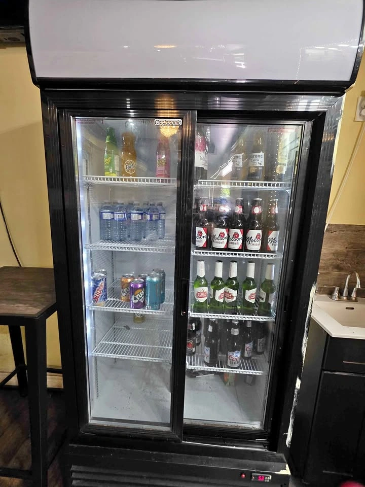 Coolasonic Double Glass Door Commercial Refrigerator