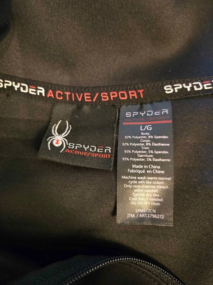 Spyder Active Sport Men’s Quarter Zip Long Sleeve Shirt – Large - photo 4