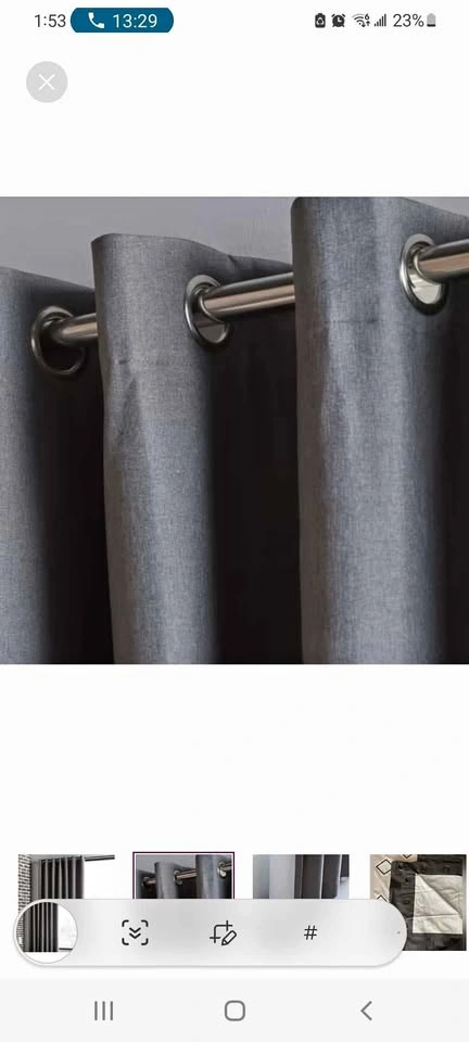Bouclair Chambray Blackout Curtains Drapes Gray 52"x84" - 2 pane