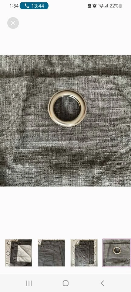 Bouclair Chambray Blackout Curtains Drapes Gray 52"x84" - 2 pane - photo 5