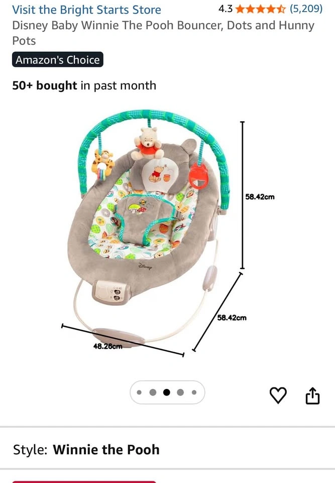 Disney Baby Bright Starts Winnie The Pooh Bouncer - photo 4