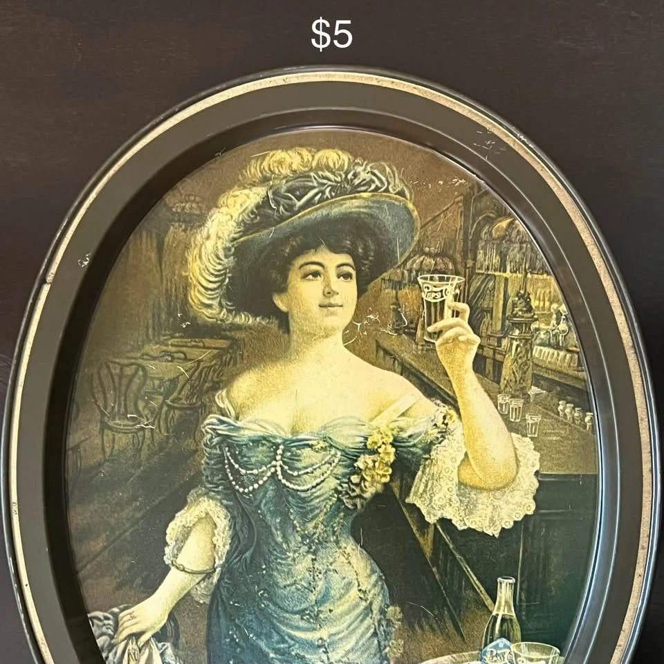 Pepsi Cola Metal Serving Tray, 11.5” x 14.5”, Victorian Lady - photo 5