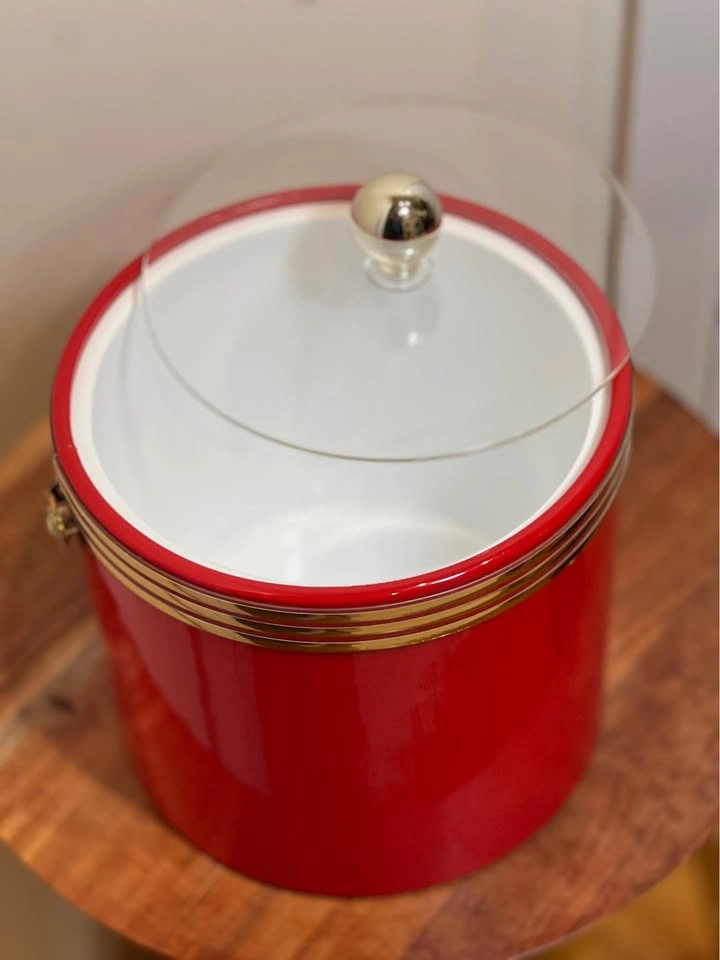 Vintage Culver "Satellite Red" 3-Quart Ice Bucket with Box - photo 4
