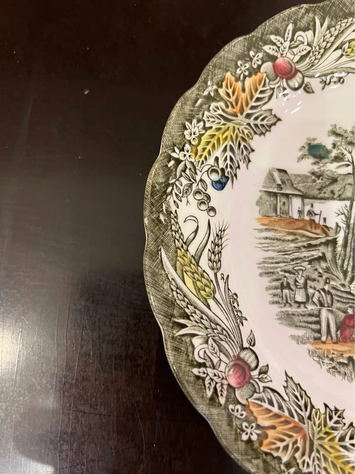 Vintage England Ridgway Heritage side Plate "SCENES OF EARLY CAN - photo 3