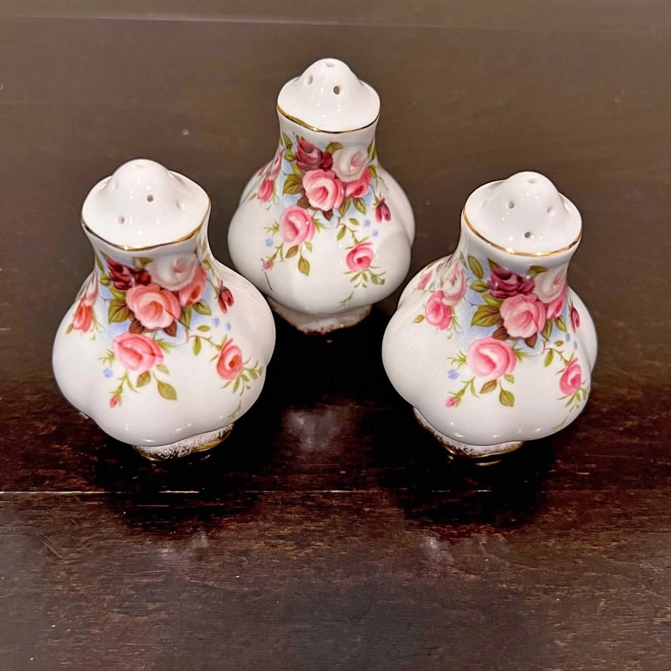 Royal Albert Cottage Garden Salt and Pepper shakers England