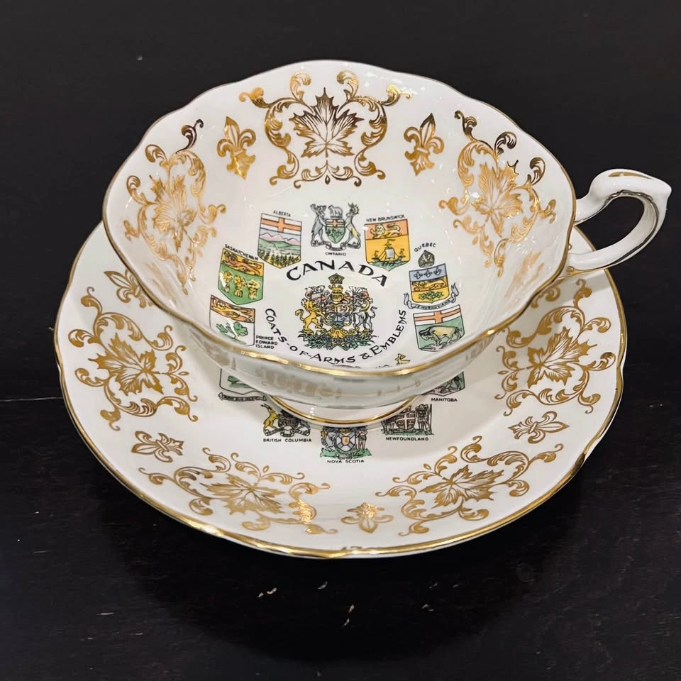 Paragon Canada Coats of Arms Square Shape Teacup and Saucer - photo 5